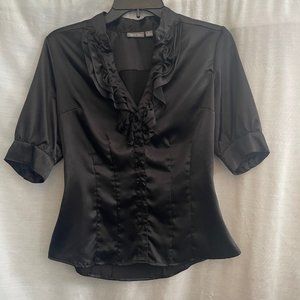 Size S Satin Black Blouse